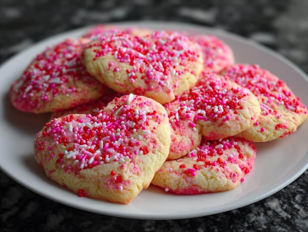 Sweetheart Sprinkle Cookies