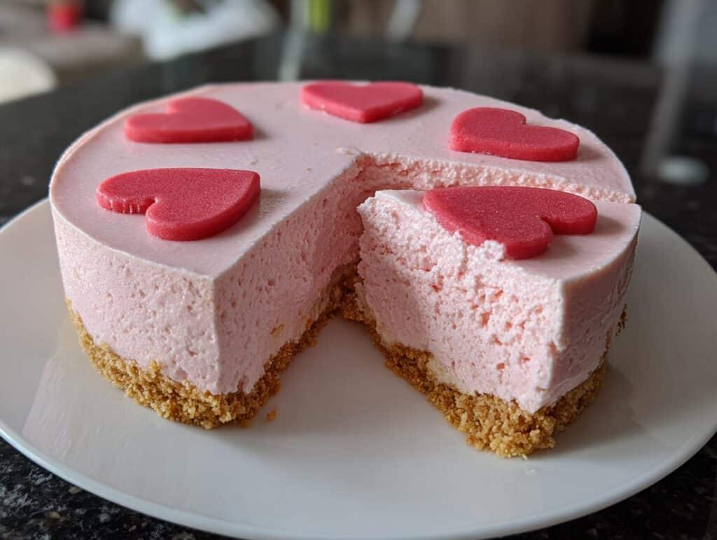 The Cutest Valentine’s Day Cheesecake Ever