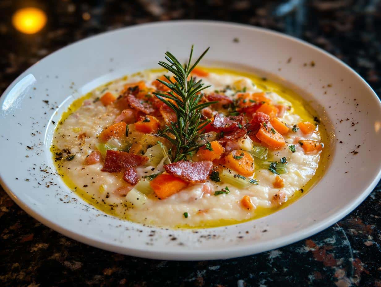 Tuscan Bean Soup with Olive Oil Finish