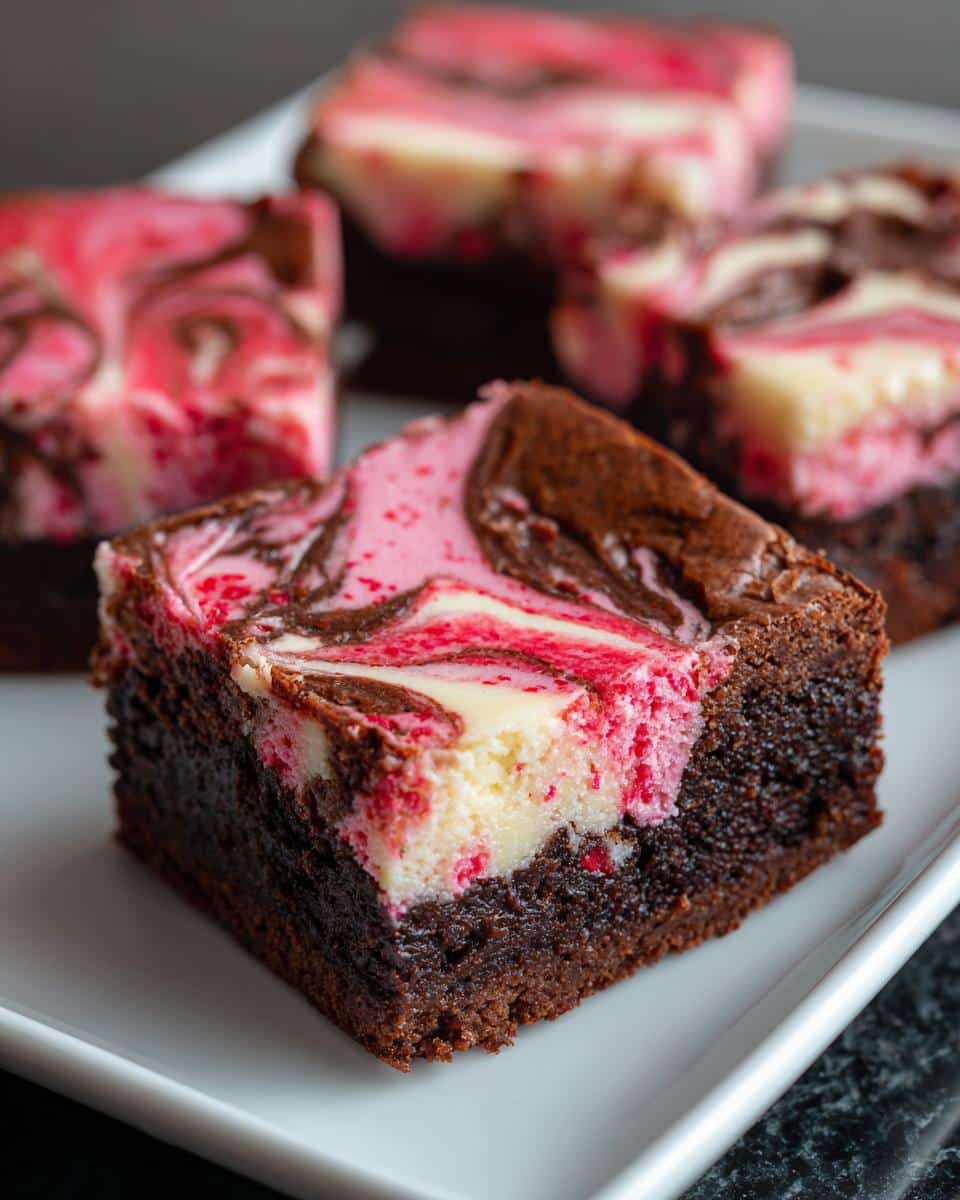 Valentine’s Day Cheesecake Brownies - detail 1