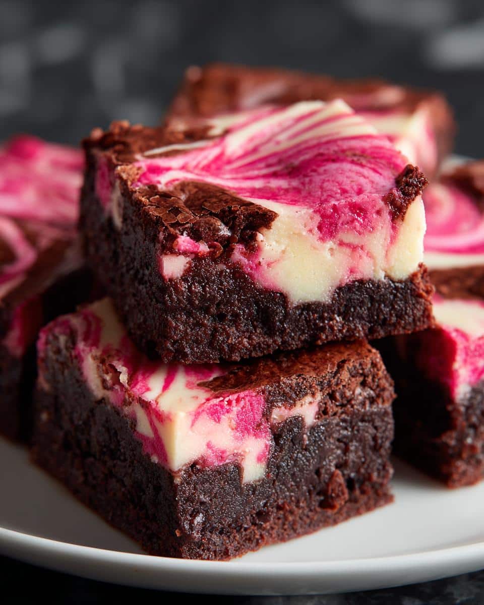 Valentine’s Day Cheesecake Brownies - detail 3