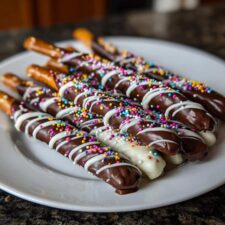 15-Minute Valentine’s Day Chocolate Pretzel Rods - Irresistible & Easy