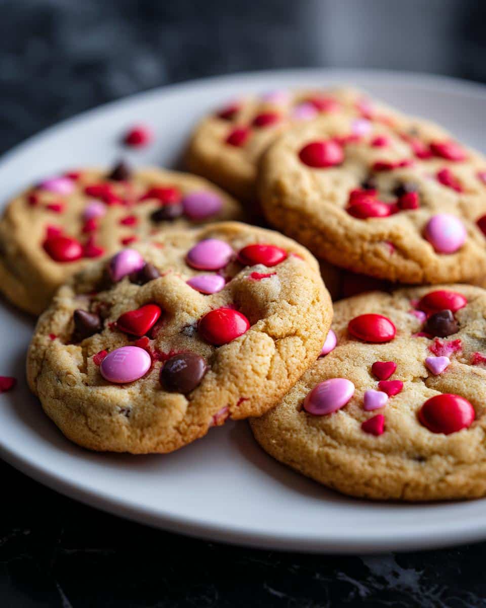 Valentine’s Day M&M Cookies - detail 1