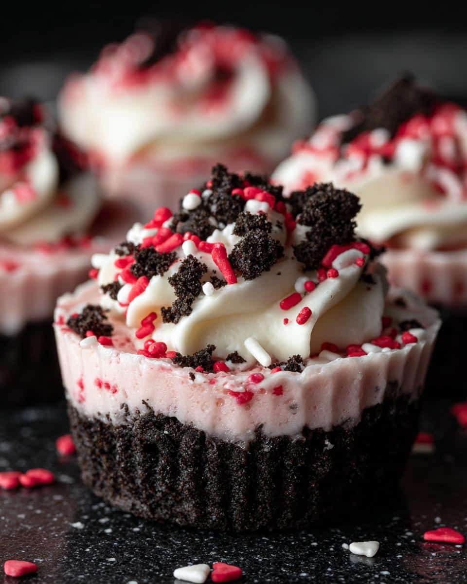 Valentine’s Day Oreo Cheesecake Cups - detail 1