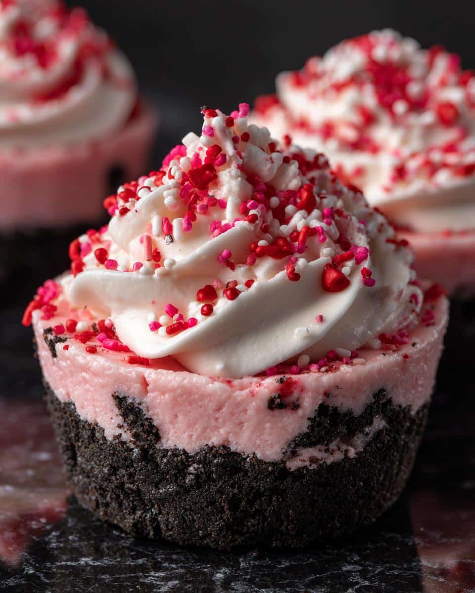 Valentine’s Day Oreo Cheesecake Cups - detail 3