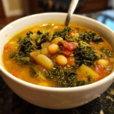 Hearty Vegan Bean Soup with Leafy Greens in Just 30 Minutes