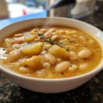 Vegan Bean Soup with Potatoes and Thyme