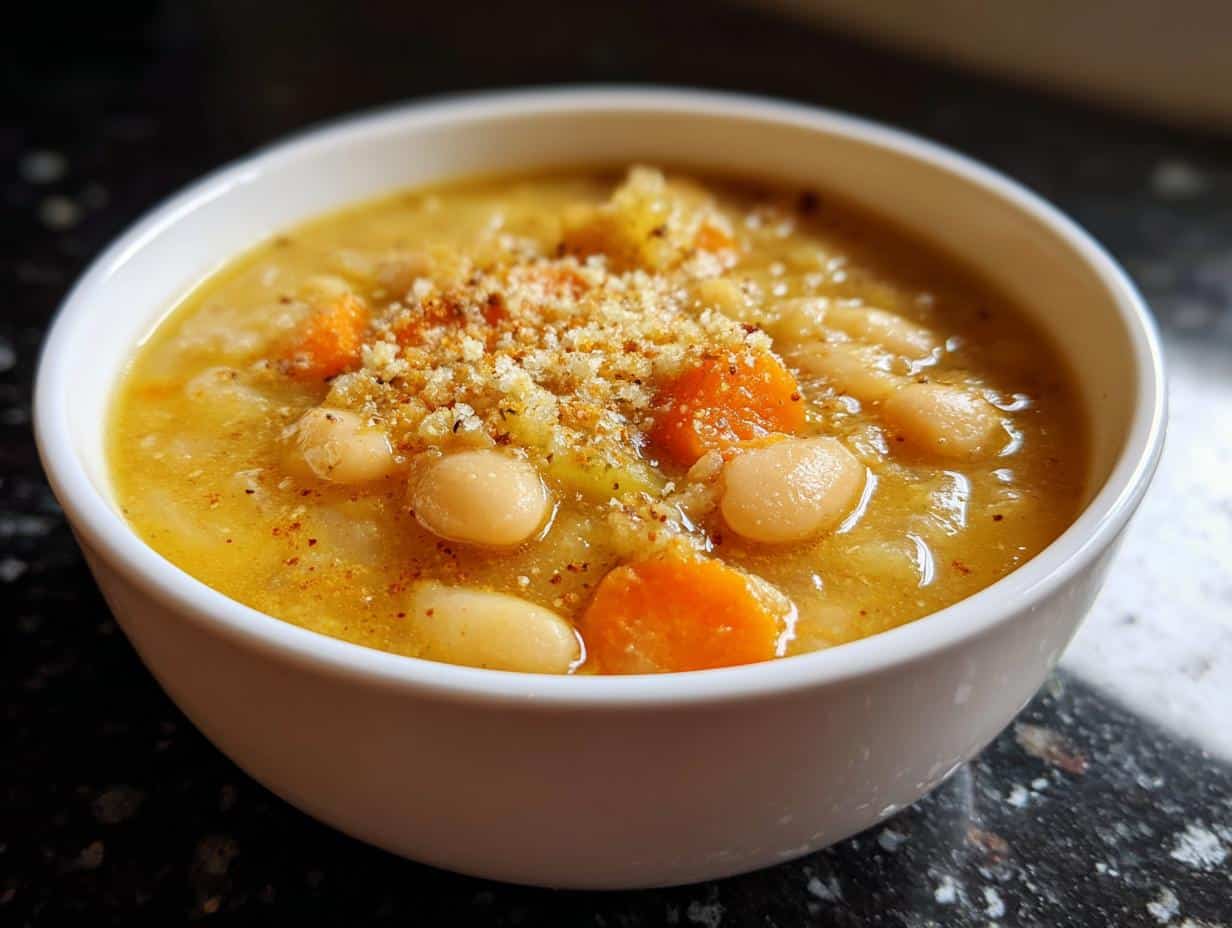 Vegan White Bean Soup with Nutritional Yeast