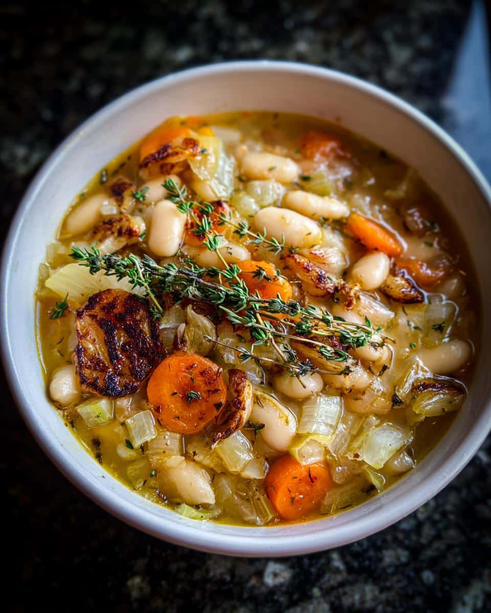 White Bean Soup With Caramelized Garlic - detail 2