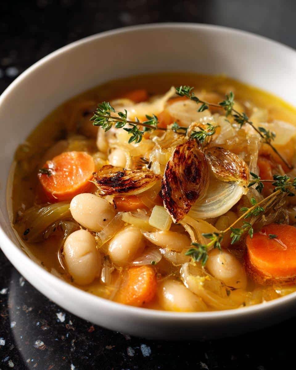 White Bean Soup With Caramelized Garlic - detail 3