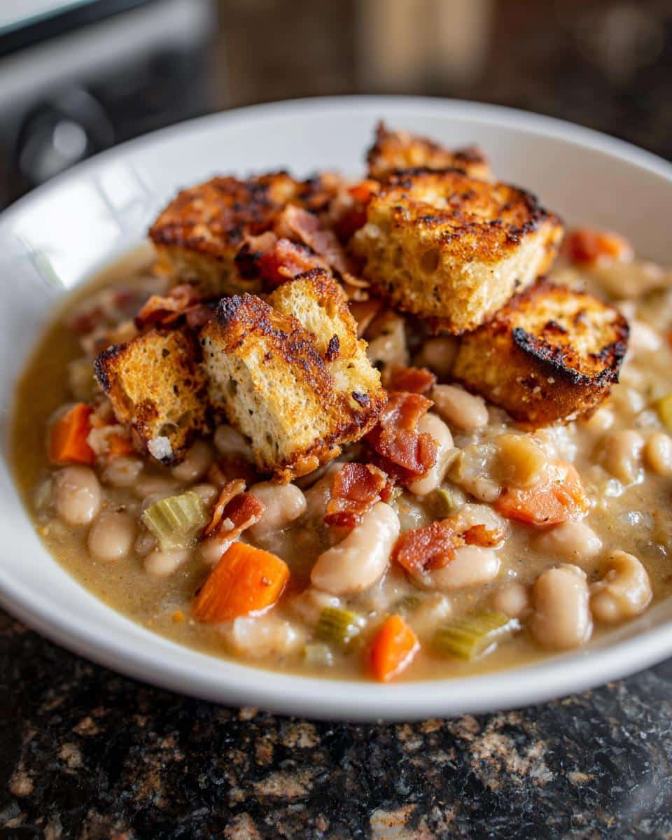 White Bean Soup With Crispy Bread - detail 1