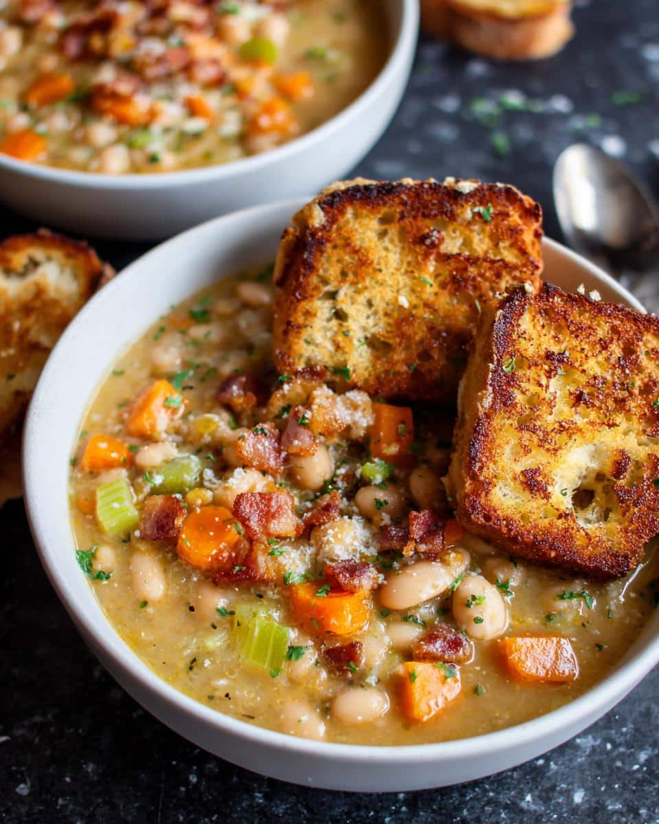 White Bean Soup With Crispy Bread - detail 2