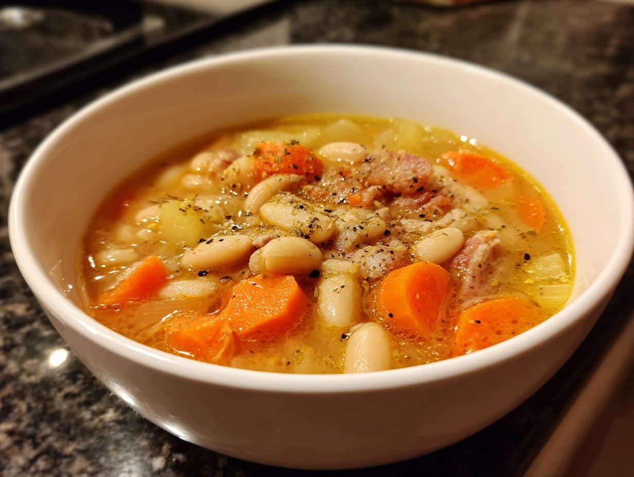 White Bean Soup with Lemon Pepper