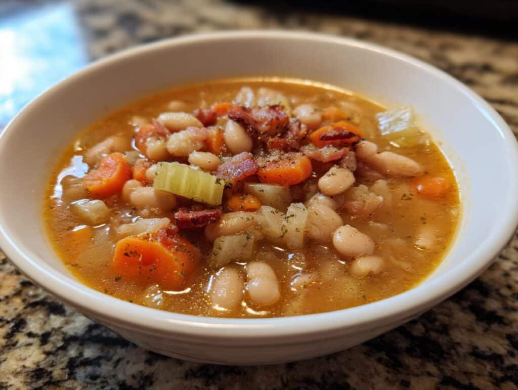White Bean Soup with Roasted Onion Base