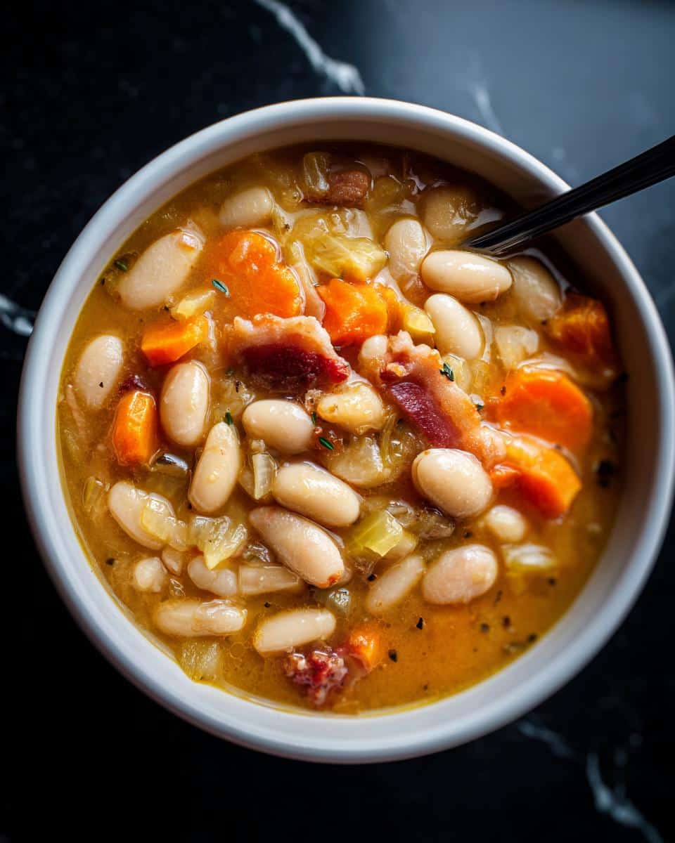 White Bean Soup with Roasted Onion Base - detail 3