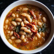 Creamy White Bean Soup with Sun-Dried Tomatoes in 45 Minutes