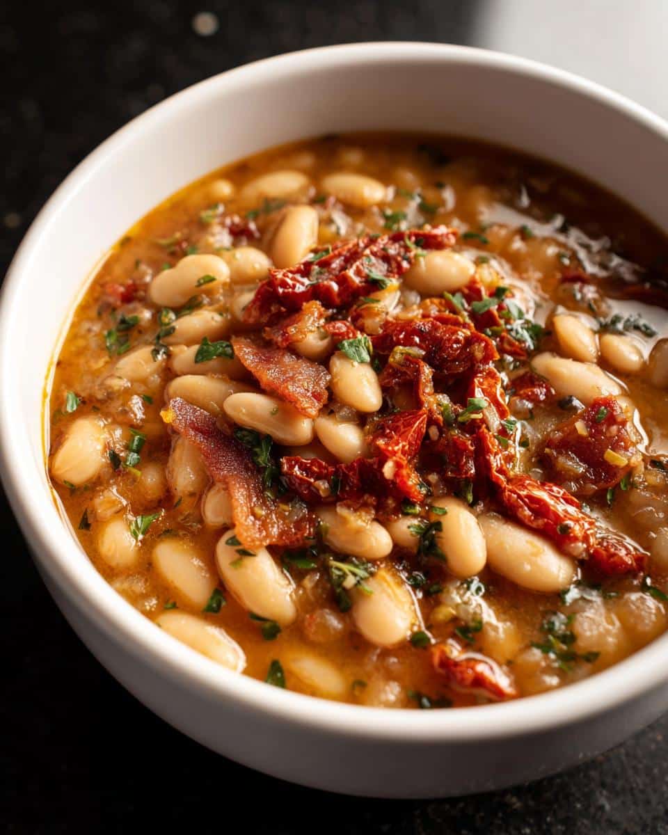 White Bean Soup with Sun-Dried Tomatoes - detail 3