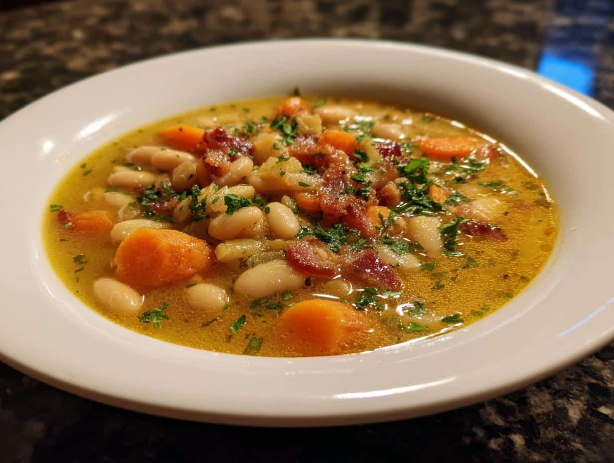 Bean Soup with Garlic-Forward Flavor