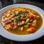Bean Soup with Slow-Cooked Vegetables