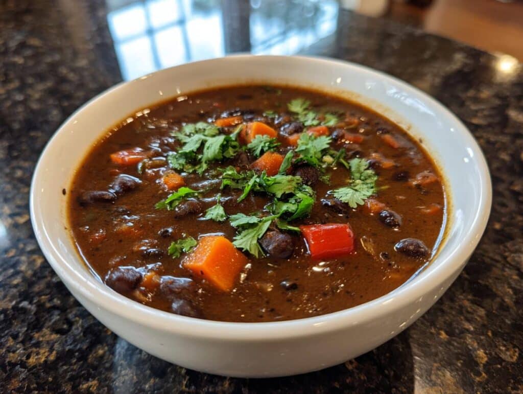Black Bean Soup with Savory Depth