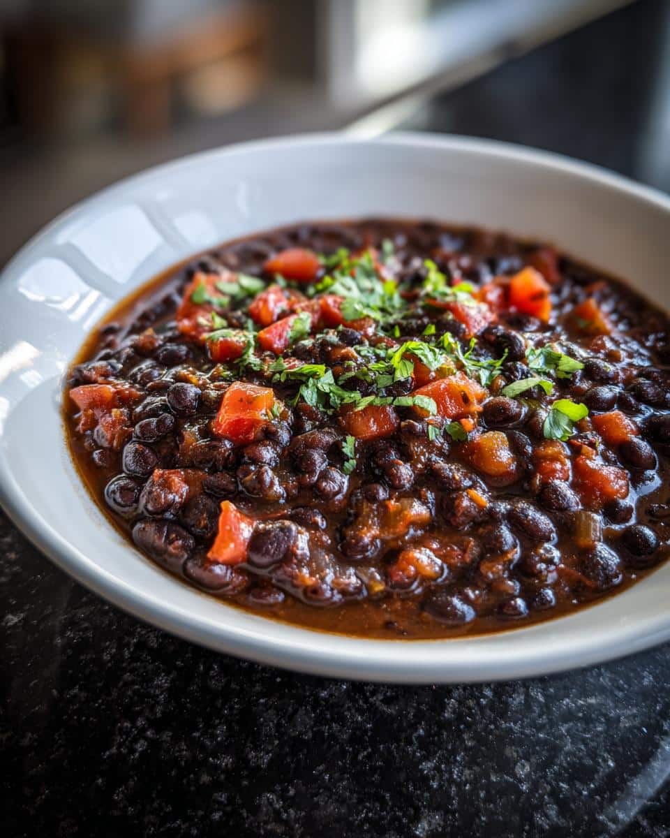 Black Bean Soup with Simple Pantry Staples - detail 1