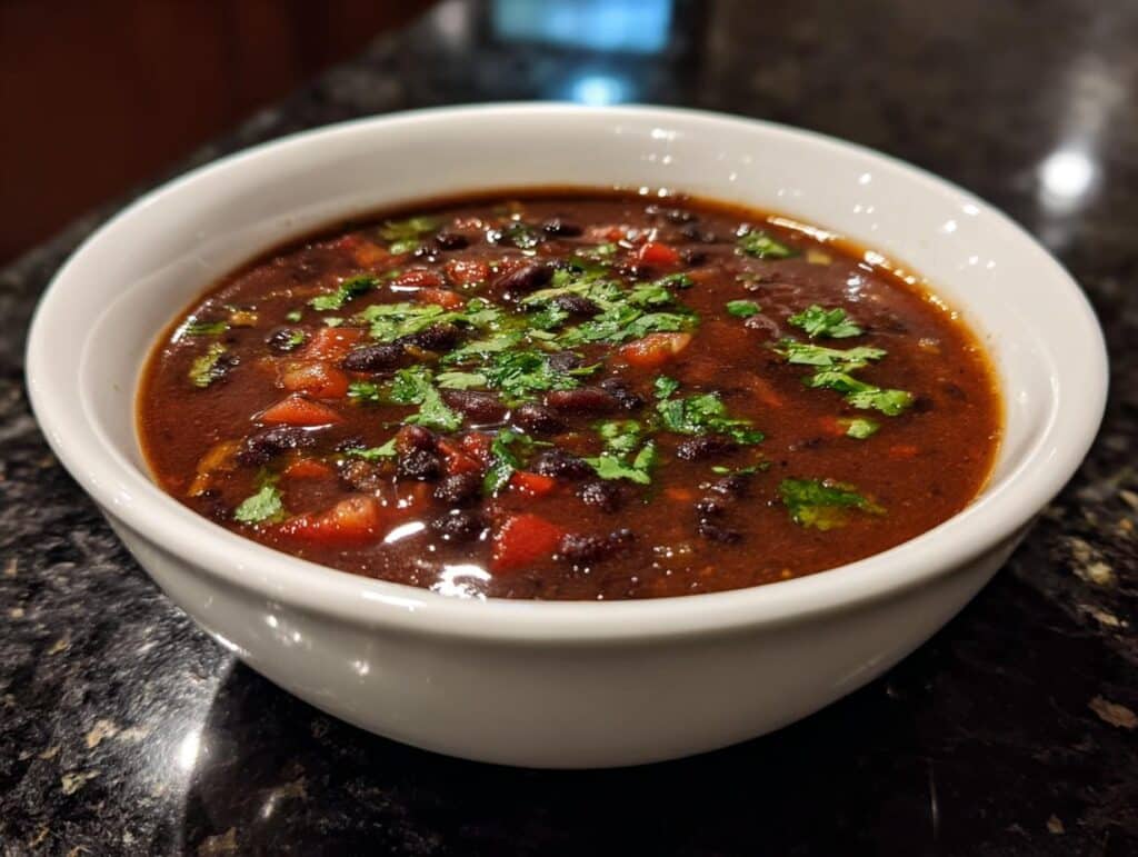 Black Bean Soup with Simple Pantry Staples