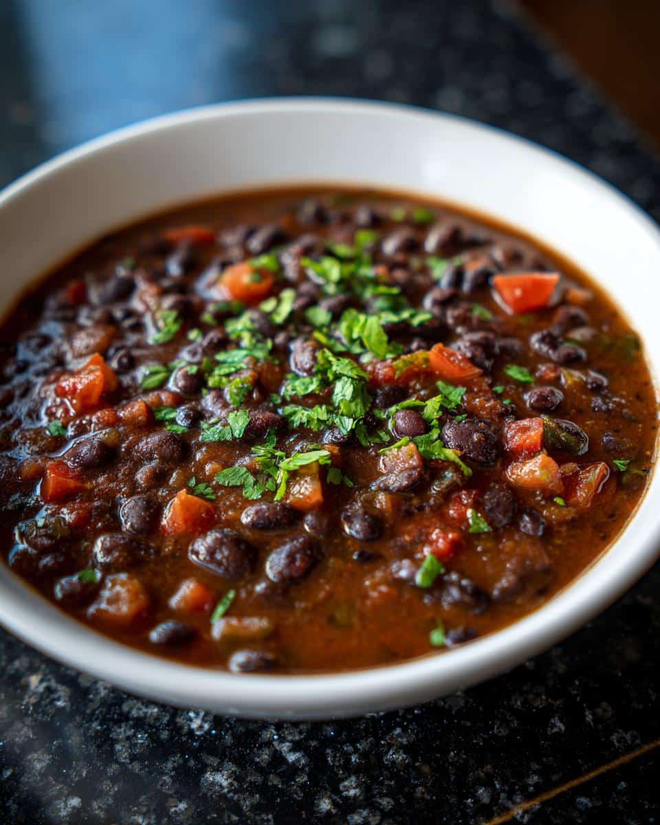 Black Bean Soup with Simple Pantry Staples - detail 2