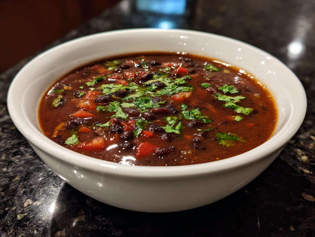 Black Bean Soup with Simple Pantry Staples