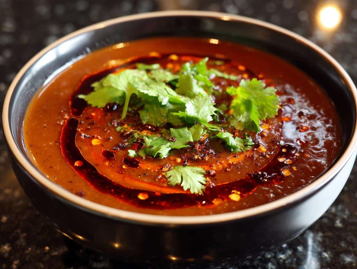 Black Bean Soup with Spiced Oil