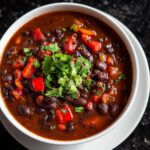 Black Bean Soup with Tomato Broth