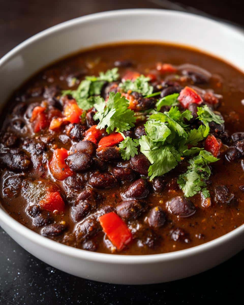 Black Bean Soup with Tomato Broth - detail 4