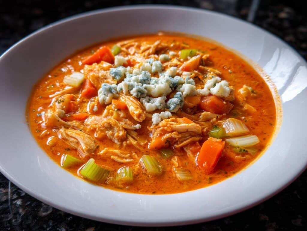 Buffalo Blue Cheese Chicken Soup