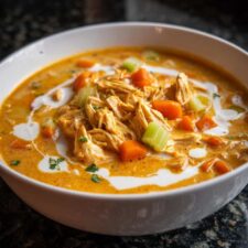 Spicy Buffalo Ranch Chicken Soup Cures Cold in 30 Minutes