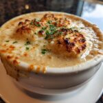 Creamy Bean Soup with Parmesan Crust