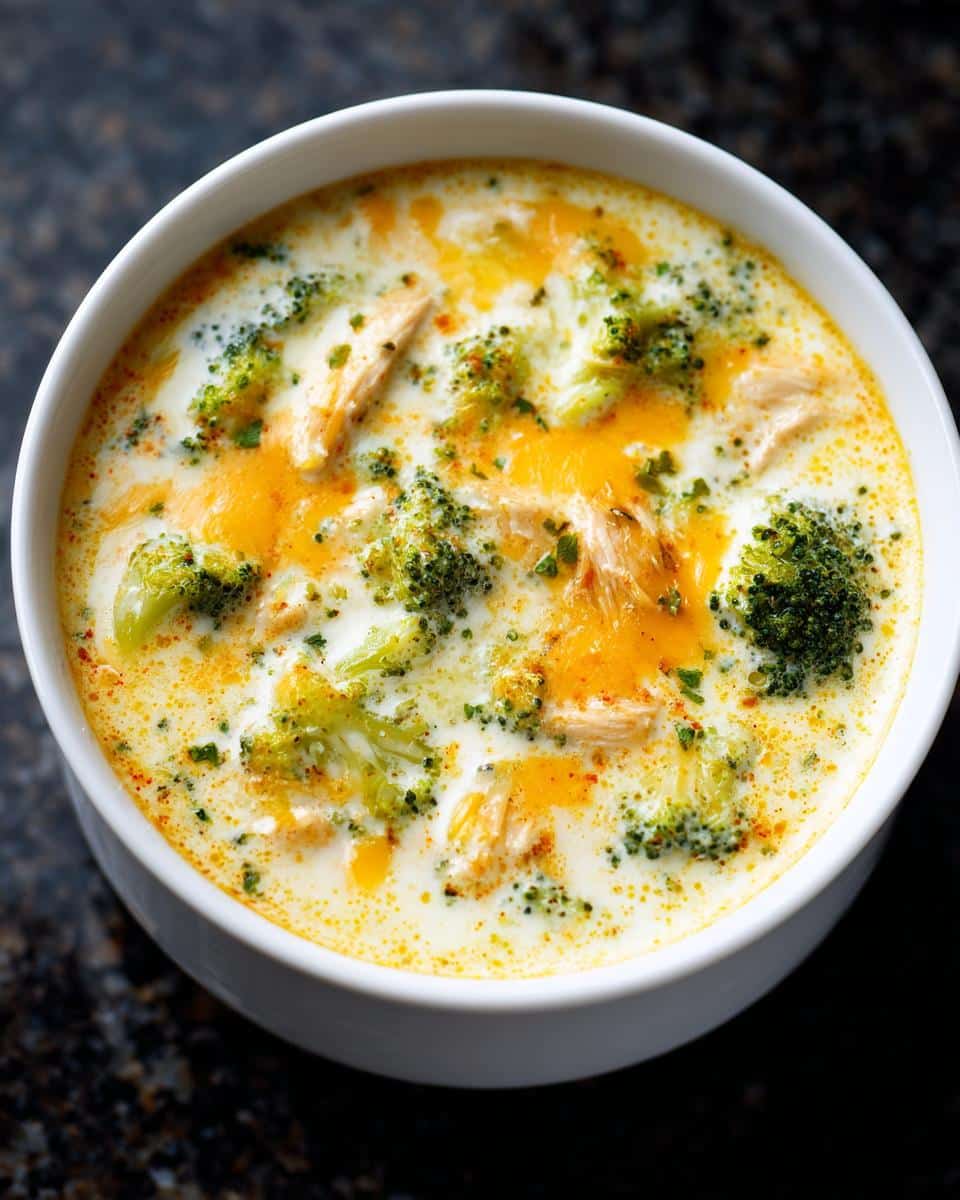 Creamy Broccoli Cheddar Chicken Soup - detail 1