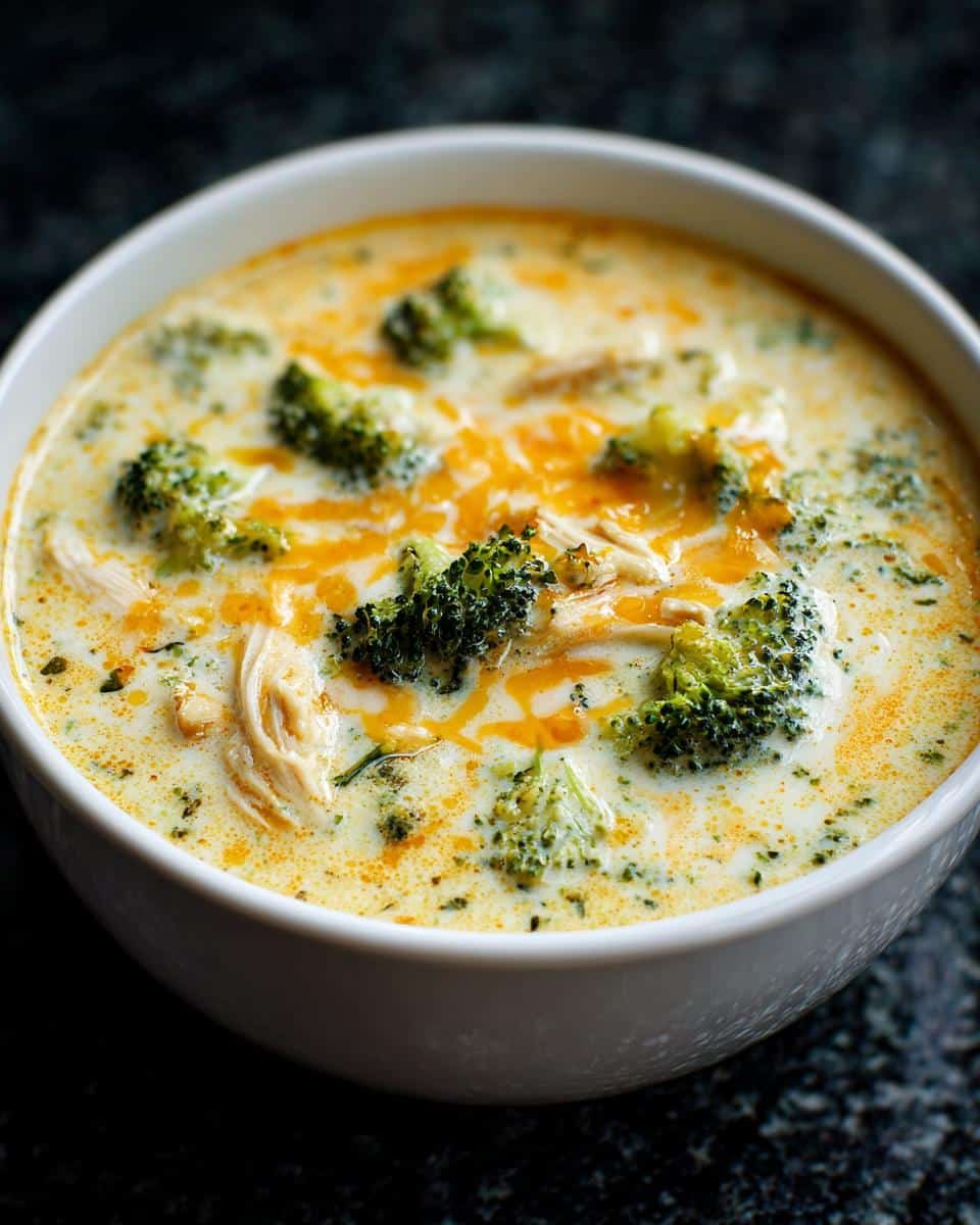 Creamy Broccoli Cheddar Chicken Soup - detail 2