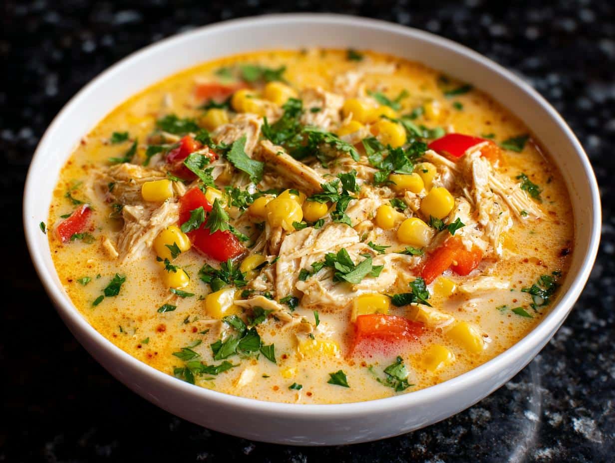 Creamy Cajun Corn Chicken Soup