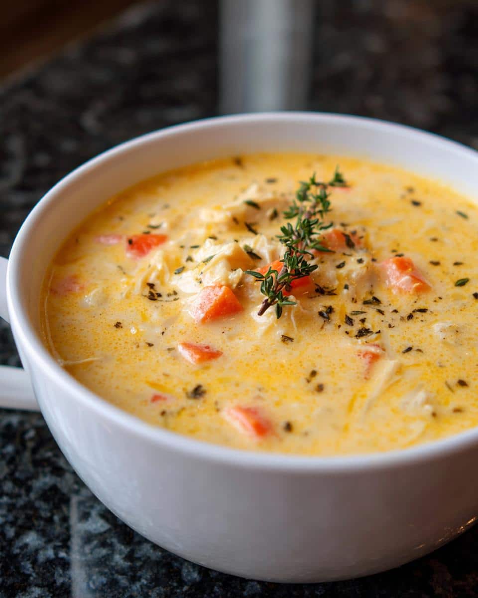 Creamy Cheddar Chicken Soup Bowl - detail 2