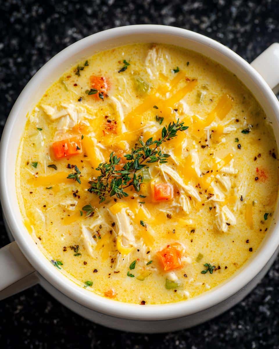 35 Minute Creamy Cheddar Chicken Soup Bowl That Heals