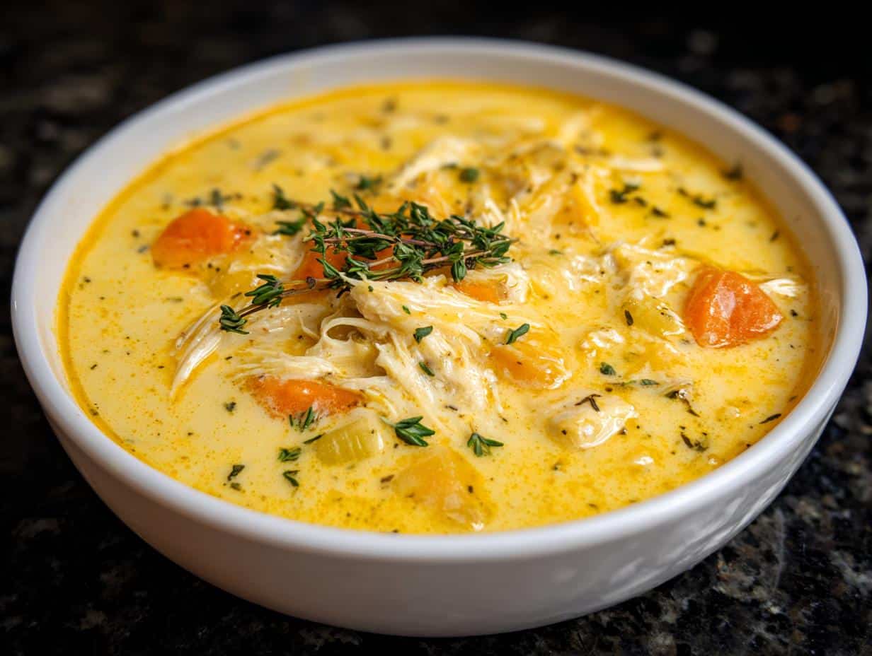 Creamy Cheddar Chicken Soup Bowl