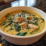 Creamy Chicken Spinach Soup