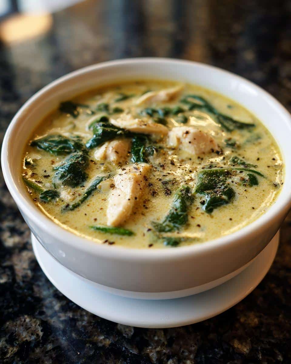 Creamy Chicken Spinach Soup - detail 4