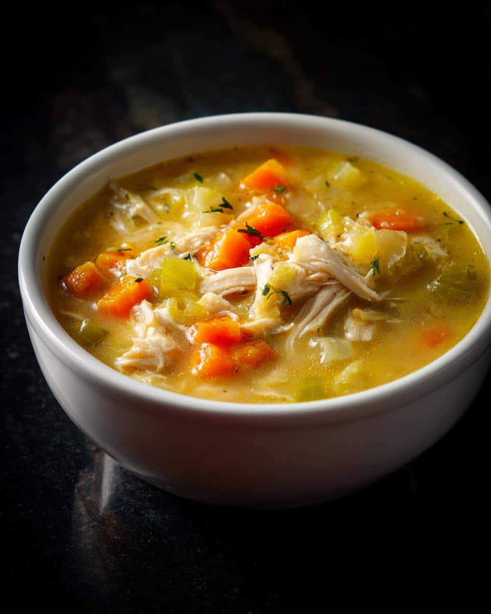 Creamy Chicken Veggie Soup Bowl - detail 1