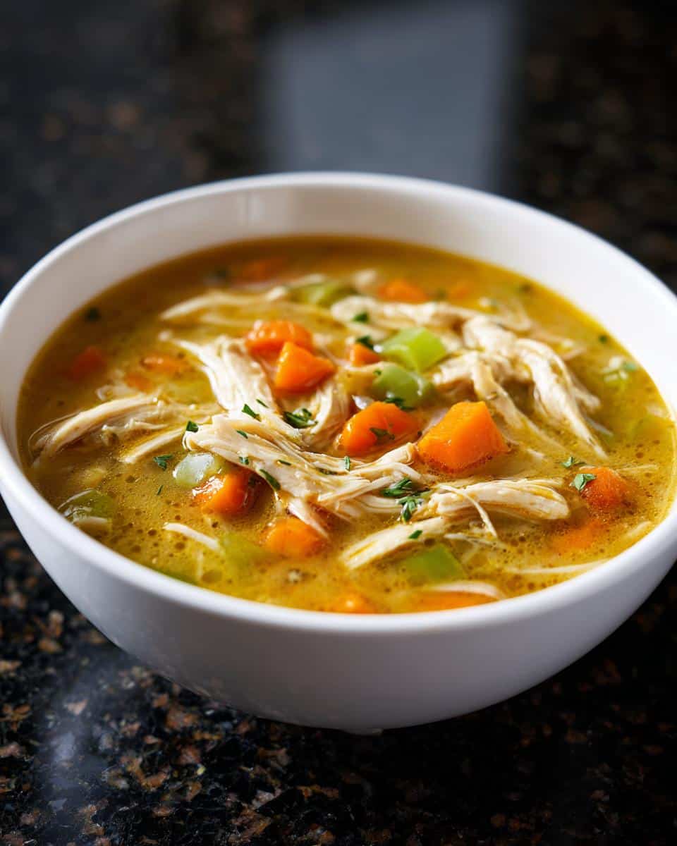 Creamy Chicken Veggie Soup Bowl - detail 2