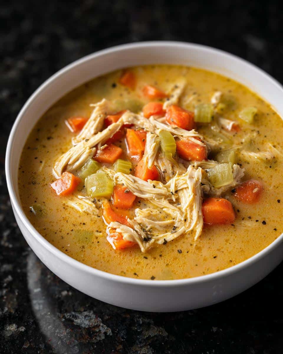 Creamy Chicken Veggie Soup Bowl - detail 3