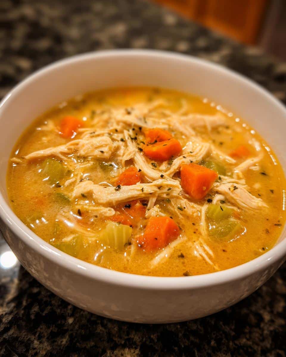 Creamy Chicken Veggie Soup Bowl - detail 4