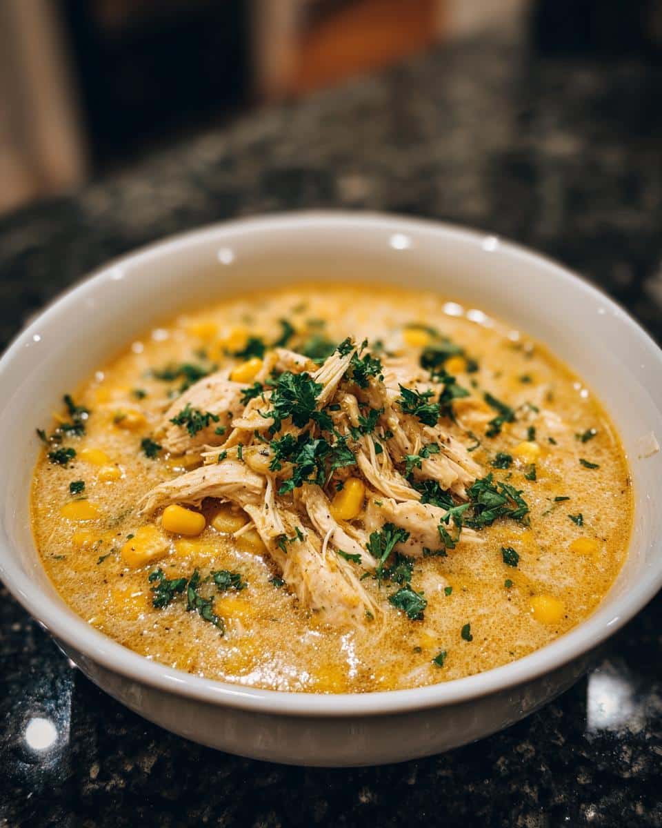 Creamy Corn Chicken Soup Bowl - detail 2