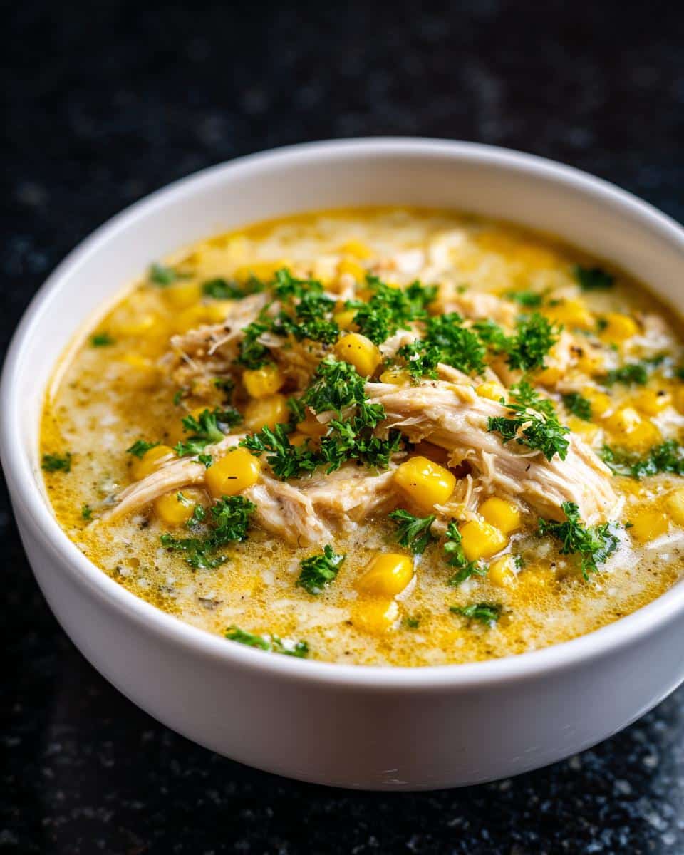 Creamy Corn Chicken Soup Bowl - detail 4