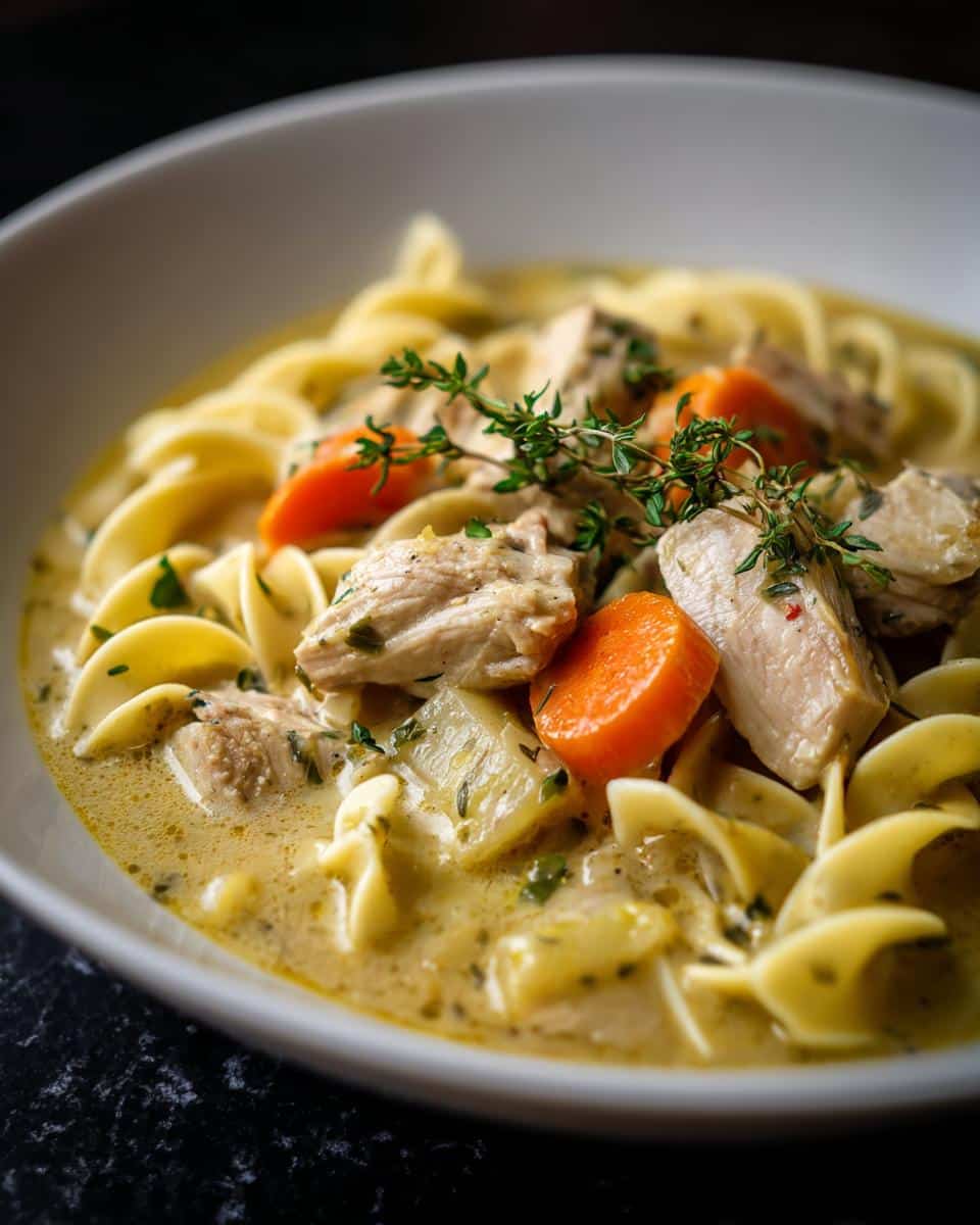 Creamy Garlic Chicken Noodle Soup - detail 2