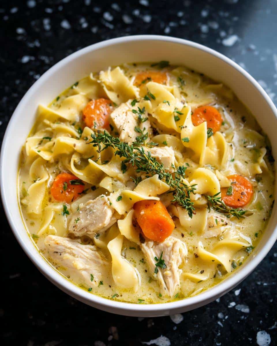 Creamy Garlic Chicken Noodle Soup - detail 4